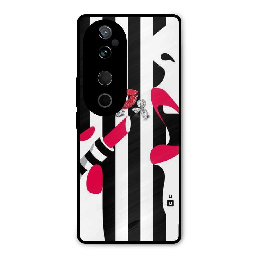 Bold Woman Metal Back Case for Vivo T3 Ultra