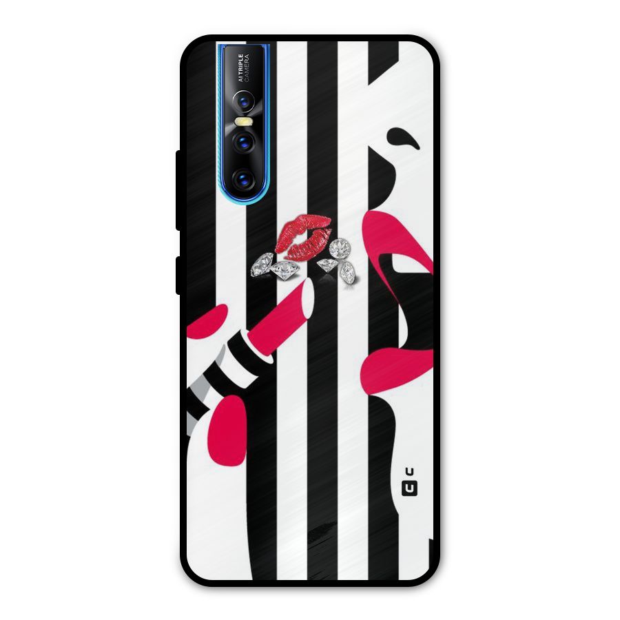 Bold Woman Metal Back Case for Vivo V15 Pro