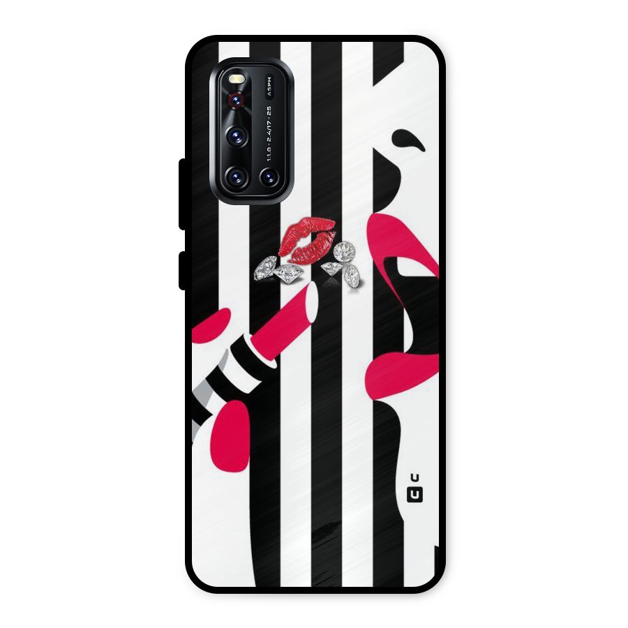 Bold Woman Metal Back Case for Vivo V19