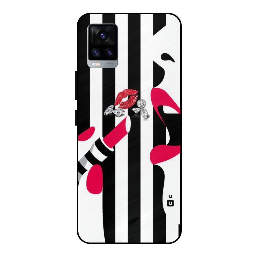 Bold Woman Metal Back Case for Vivo V20