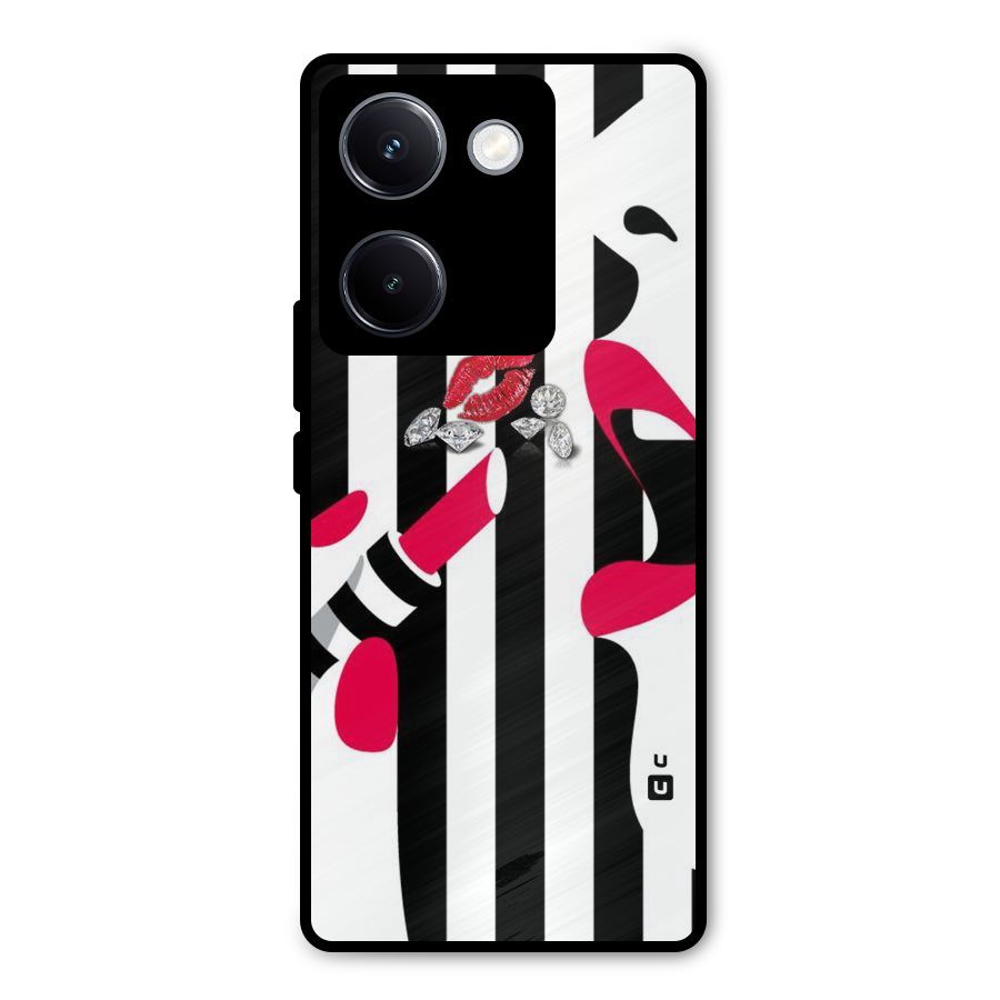 Bold Woman Metal Back Case for Vivo Y300 Plus