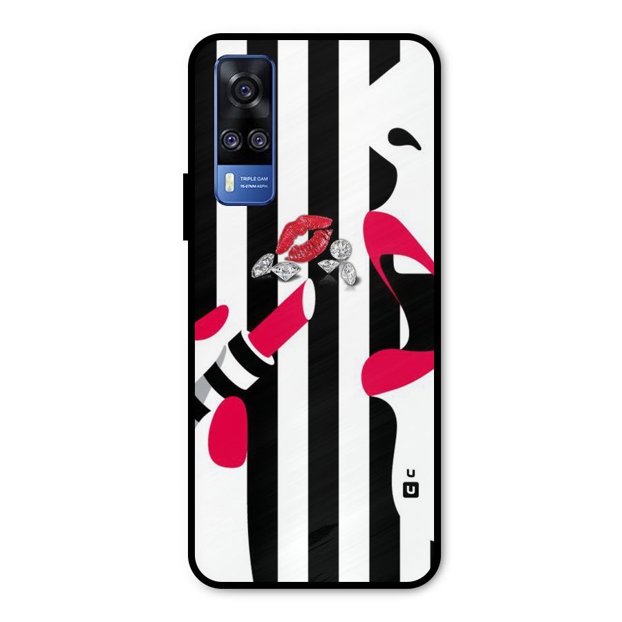 Bold Woman Metal Back Case for Vivo Y31