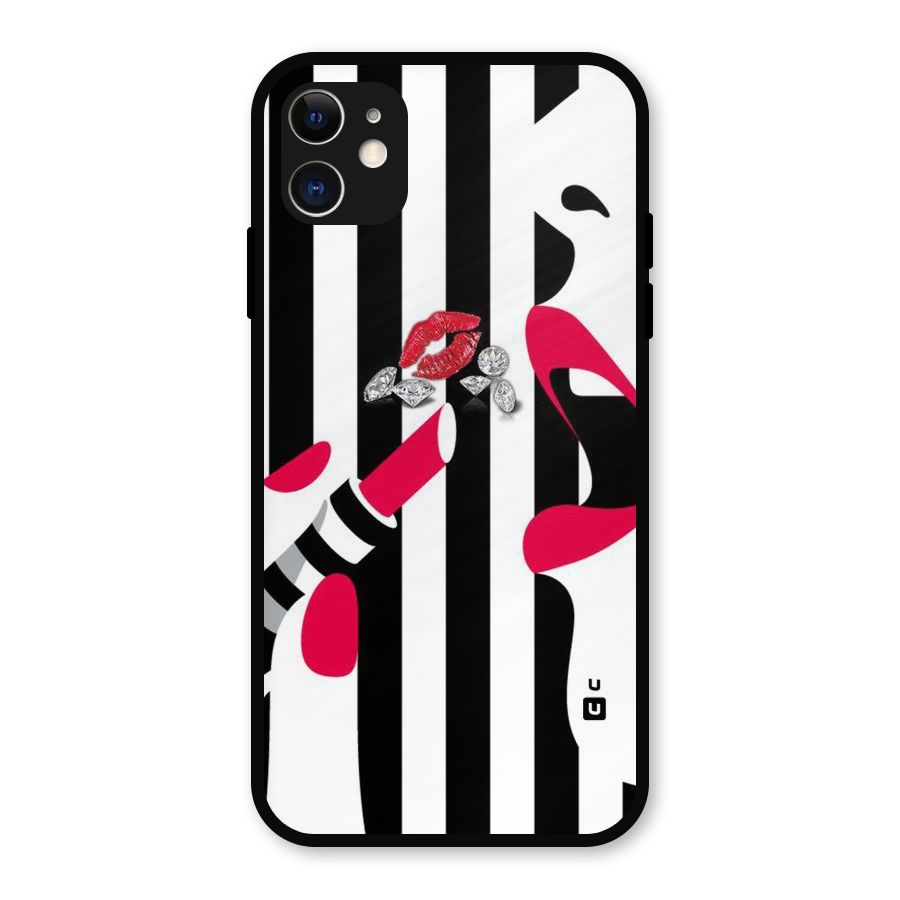 Bold Woman Metal Back Case for iPhone 11