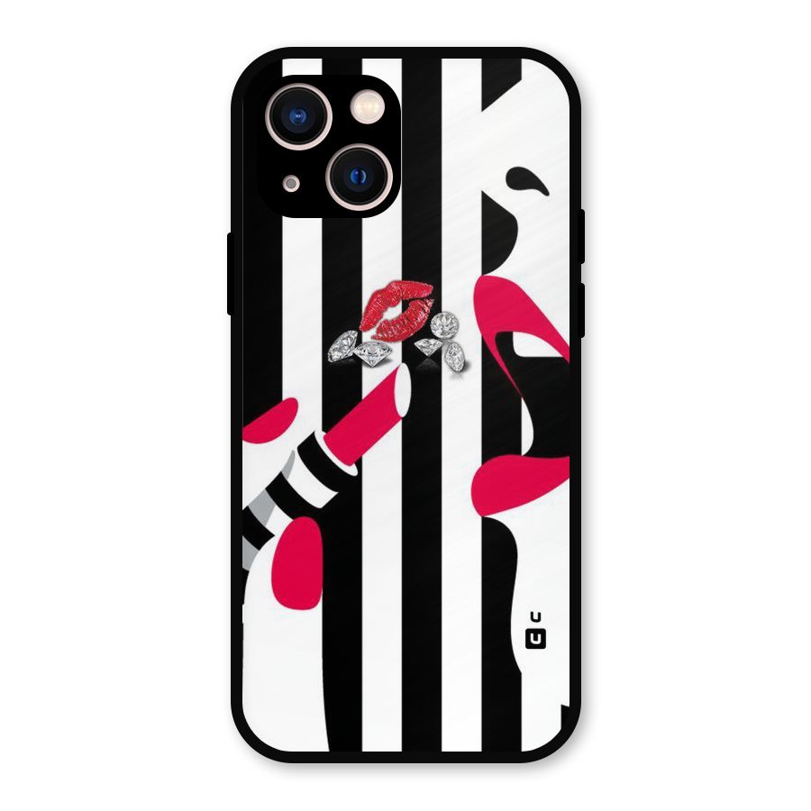 Bold Woman Metal Back Case for iPhone 13