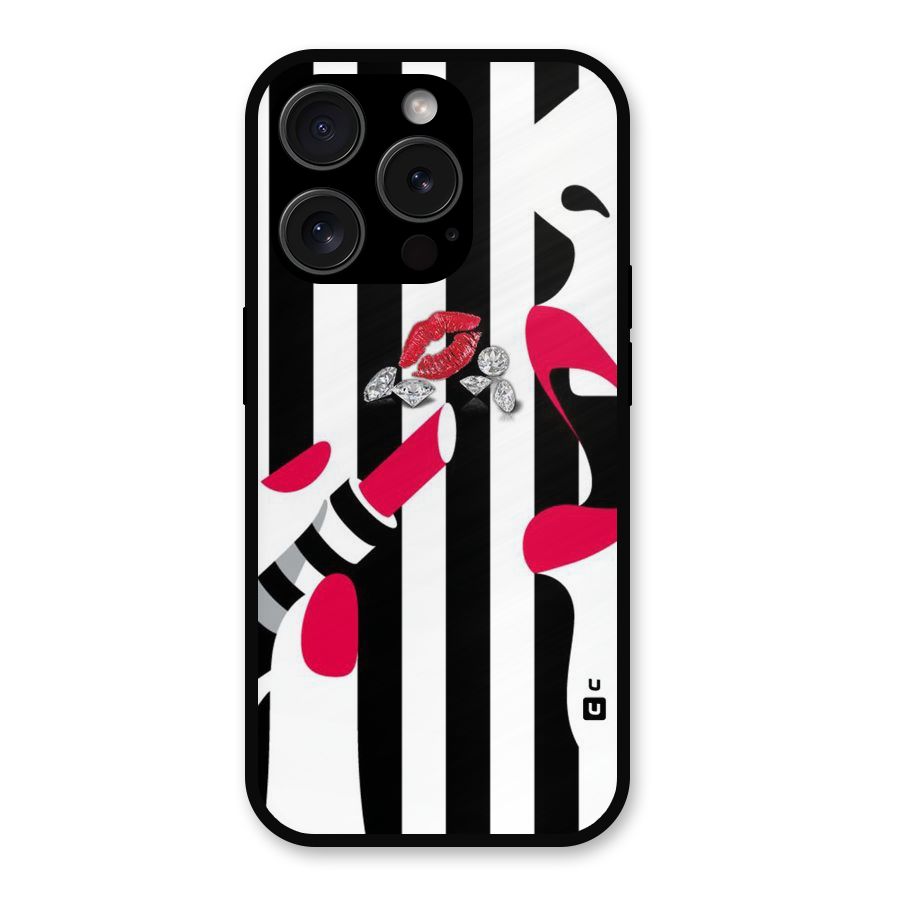 Bold Woman Metal Back Case for iPhone 15 Pro