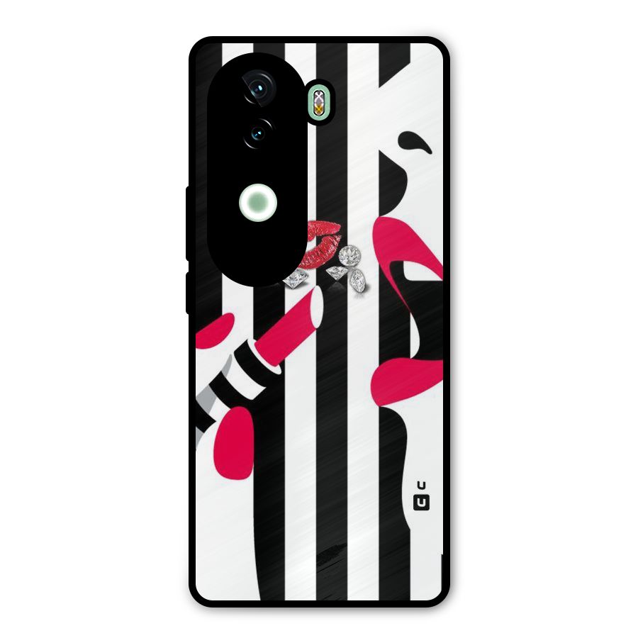 Bold Woman Metal Back Case for iQOO Z9s