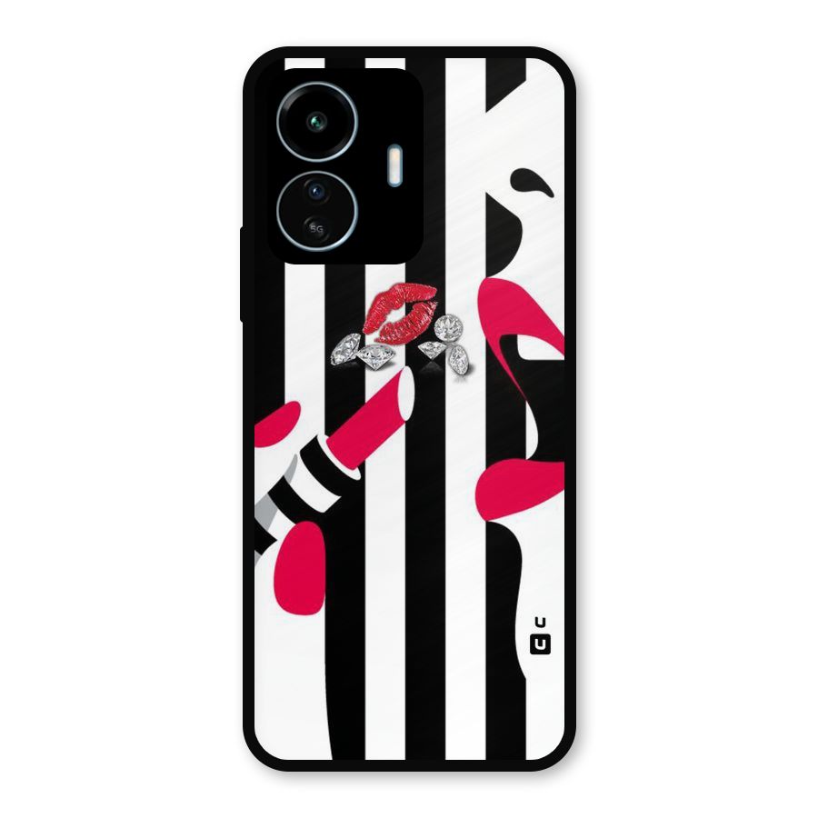 Bold Woman Metal Back Case for vivo iQOO Z6 Lite 5G