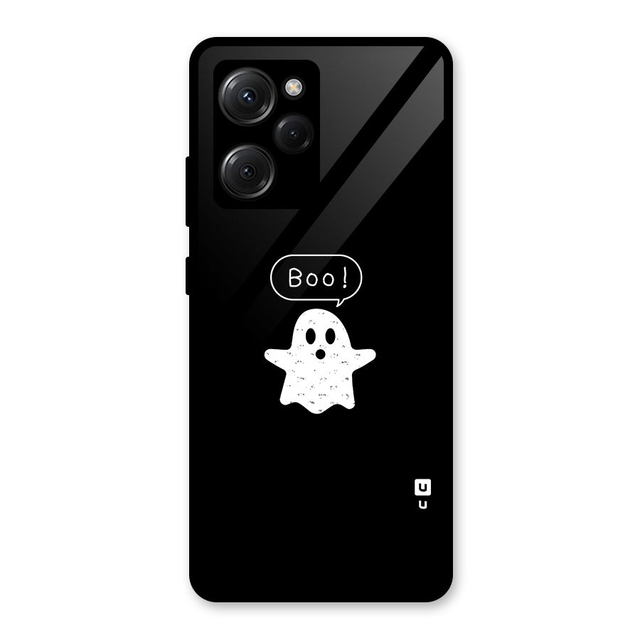 Boo Cute Ghost Glass Back Case for Poco X5 Pro
