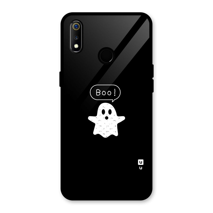 Boo Cute Ghost Glass Back Case for Realme 3