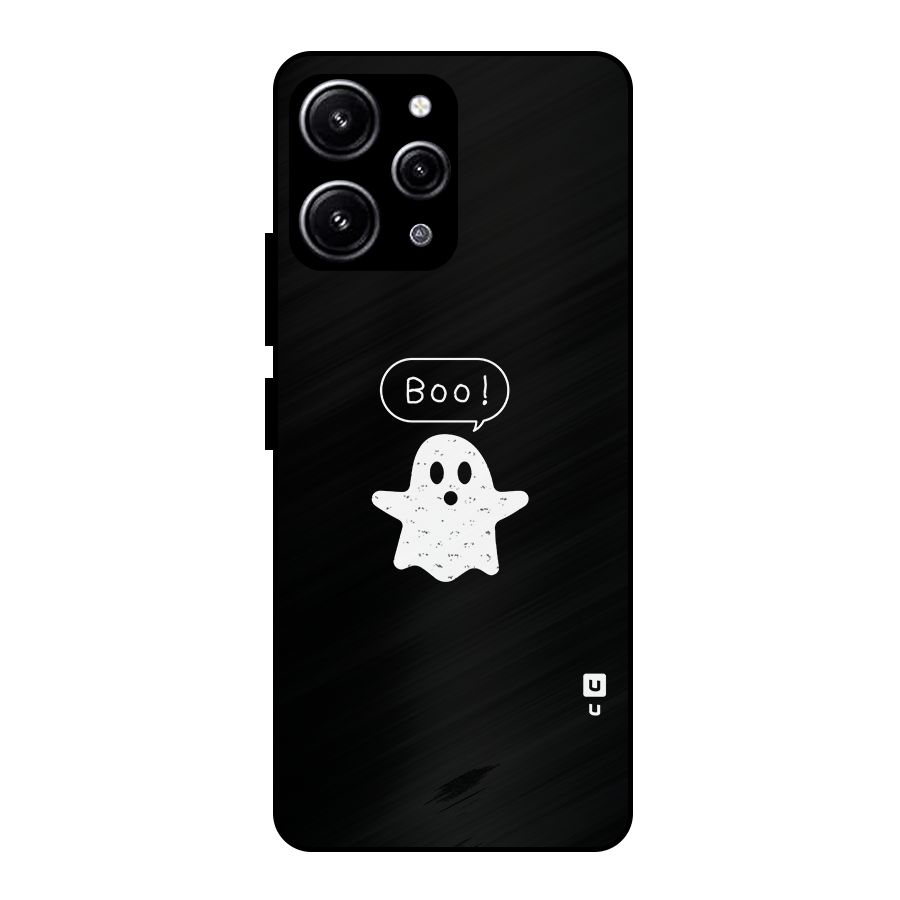 Boo Cute Ghost Glass Back Case for Redmi 12 4G