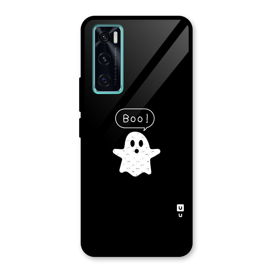 Boo Cute Ghost Glass Back Case for Vivo V20 SE