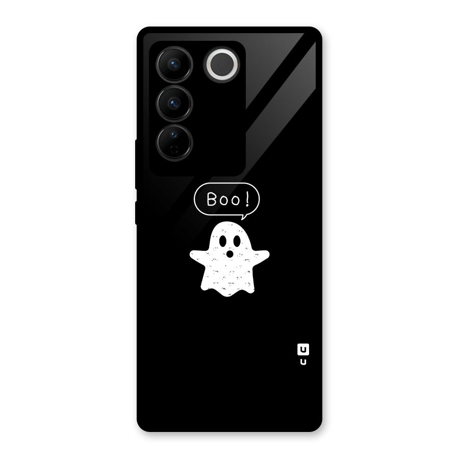 Boo Cute Ghost Glass Back Case for Vivo V27 Pro