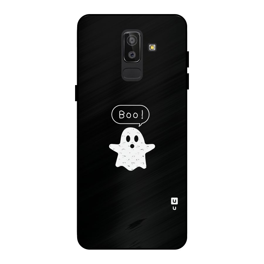 Boo Cute Ghost Metal Back Case for Galaxy J8