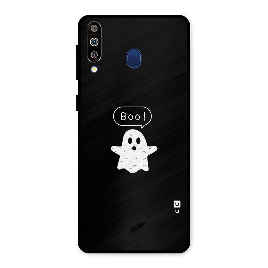 Boo Cute Ghost Metal Back Case for Galaxy M30