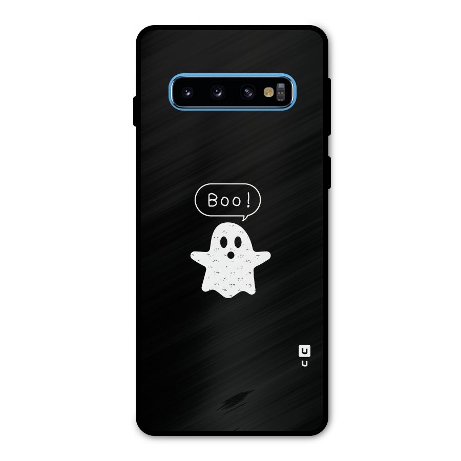 Boo Cute Ghost Metal Back Case for Galaxy S10