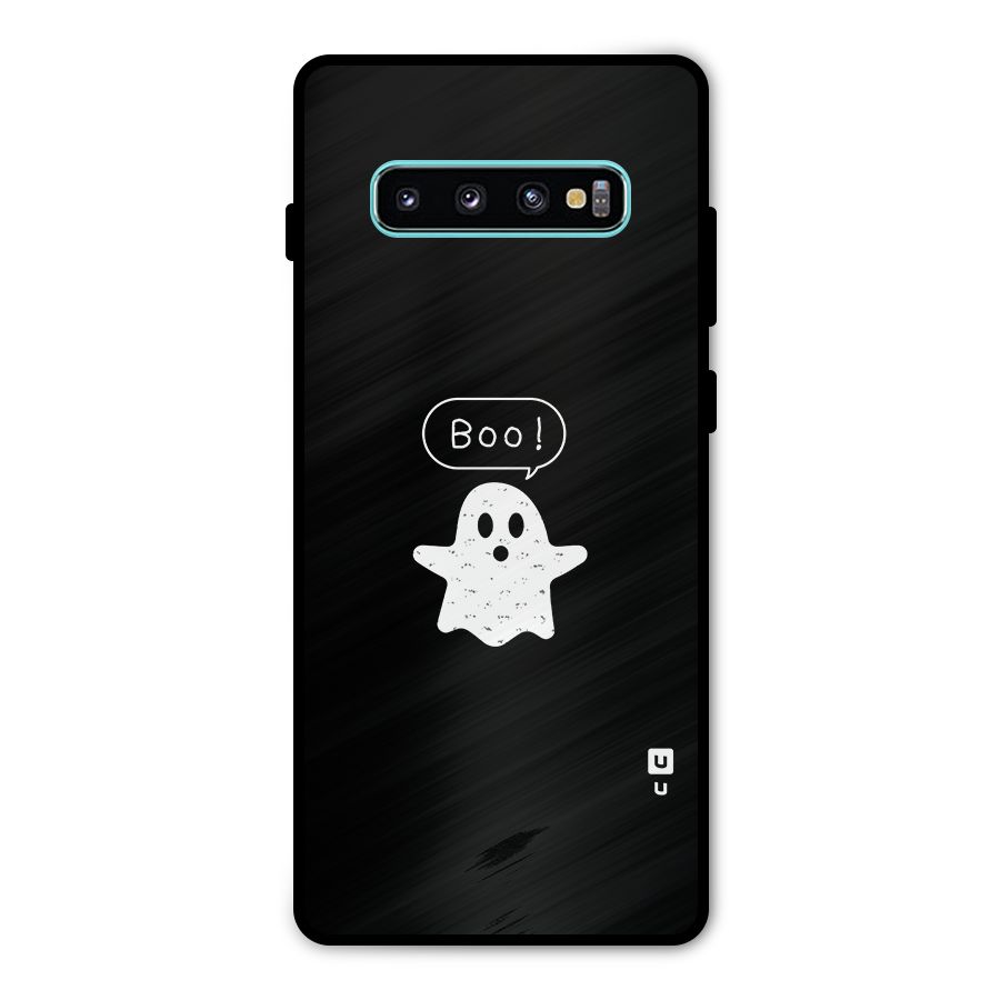 Boo Cute Ghost Metal Back Case for Galaxy S10 Plus