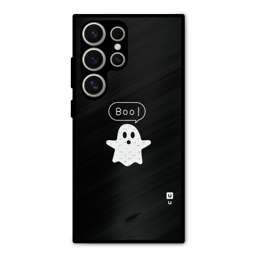 Boo Cute Ghost Metal Back Case for Galaxy S24 Ultra