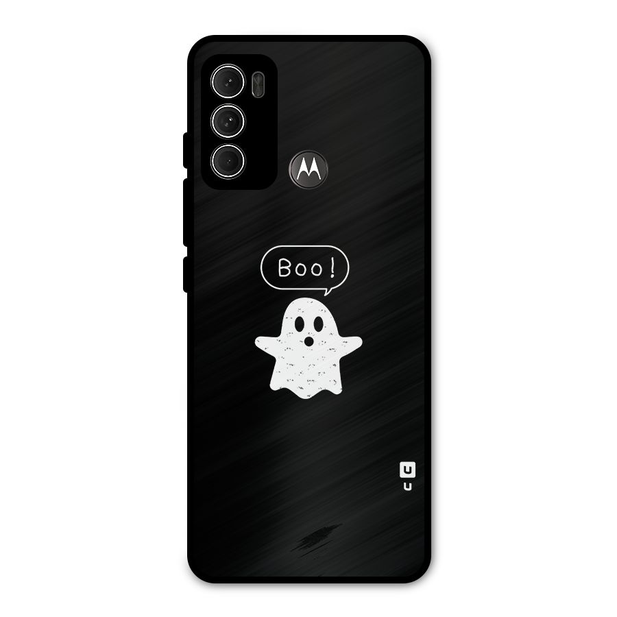 Boo Cute Ghost Metal Back Case for Moto G60