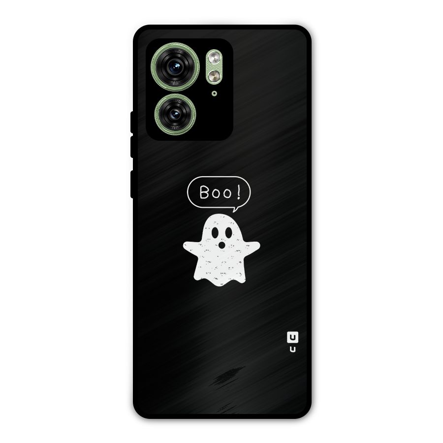 Boo Cute Ghost Metal Back Case for Motorola Edge 40 5G