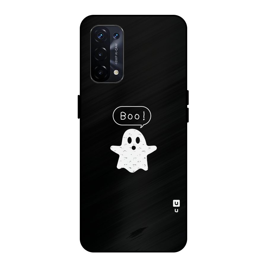 Boo Cute Ghost Metal Back Case for Oppo A74 5G
