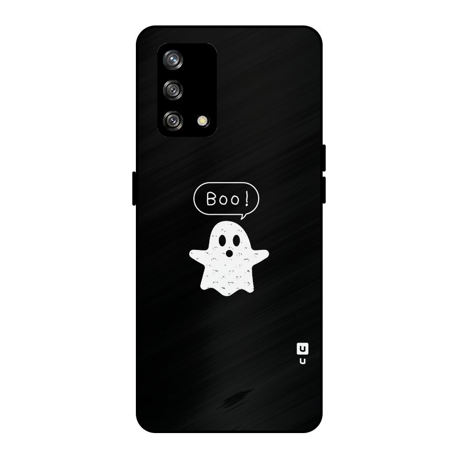 Boo Cute Ghost Metal Back Case for Oppo F19