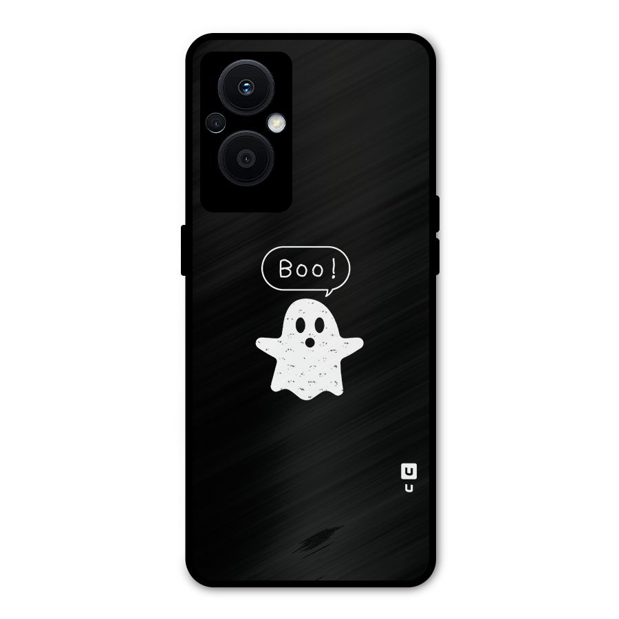Boo Cute Ghost Metal Back Case for Oppo F21s Pro 5G