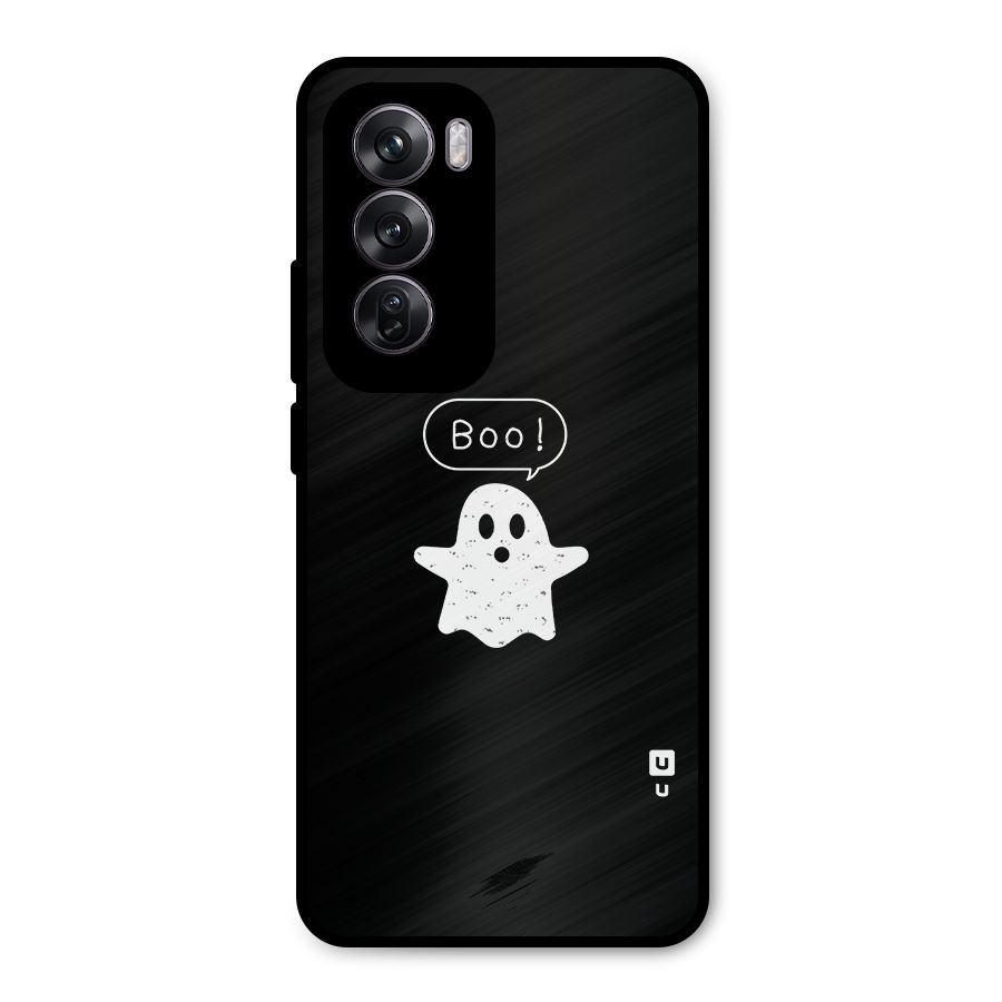 Boo Cute Ghost Metal Back Case for Oppo Reno12 Pro