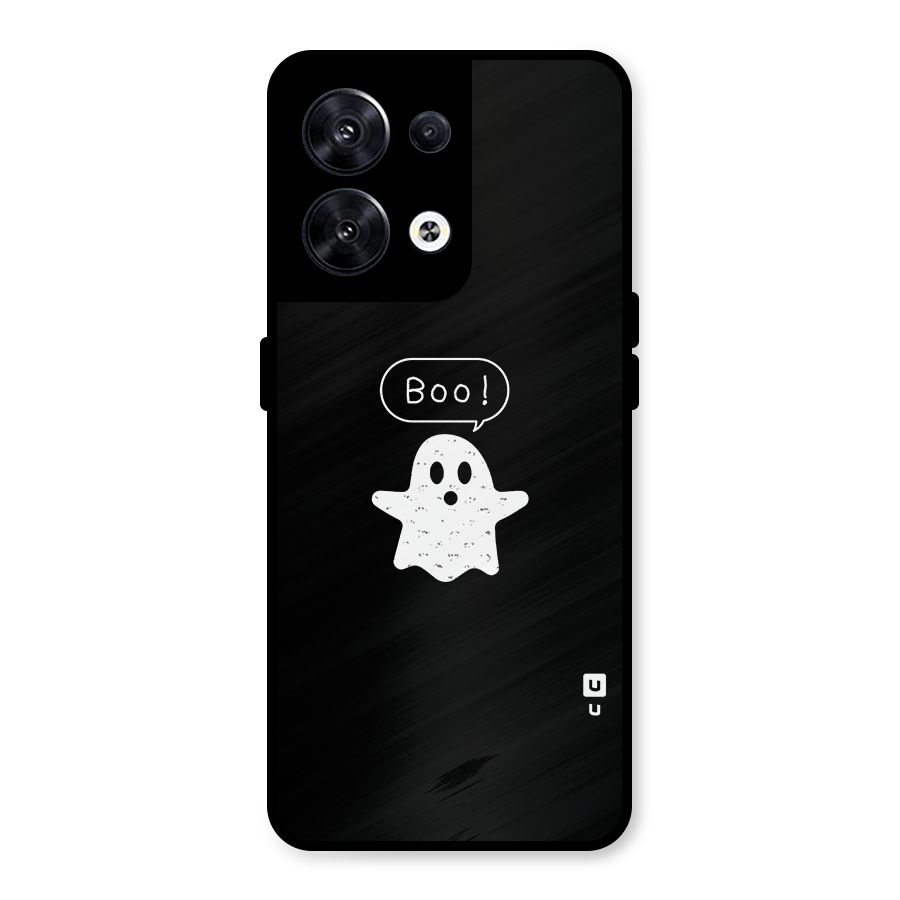 Boo Cute Ghost Metal Back Case for Oppo Reno8 5G