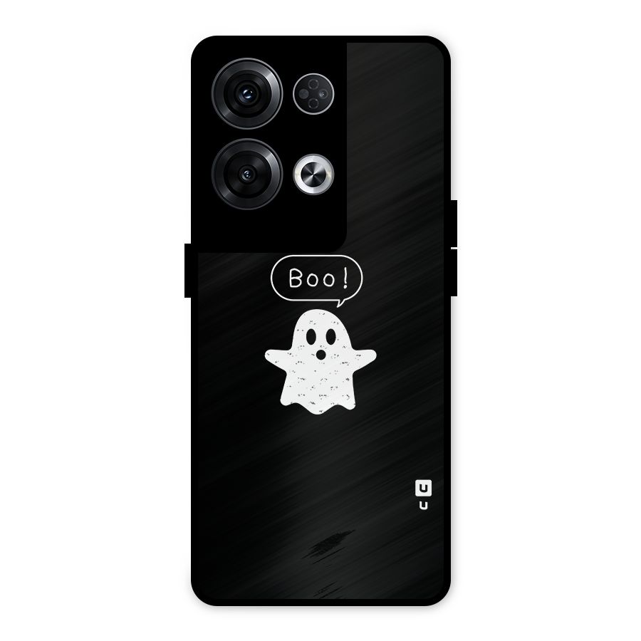 Boo Cute Ghost Metal Back Case for Oppo Reno8 Pro 5G