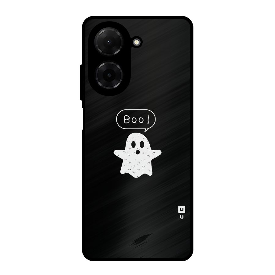 Boo Cute Ghost Metal Back Case for Poco C71