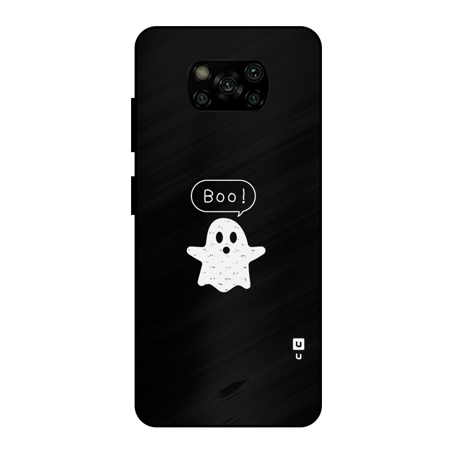 Boo Cute Ghost Metal Back Case for Poco X3