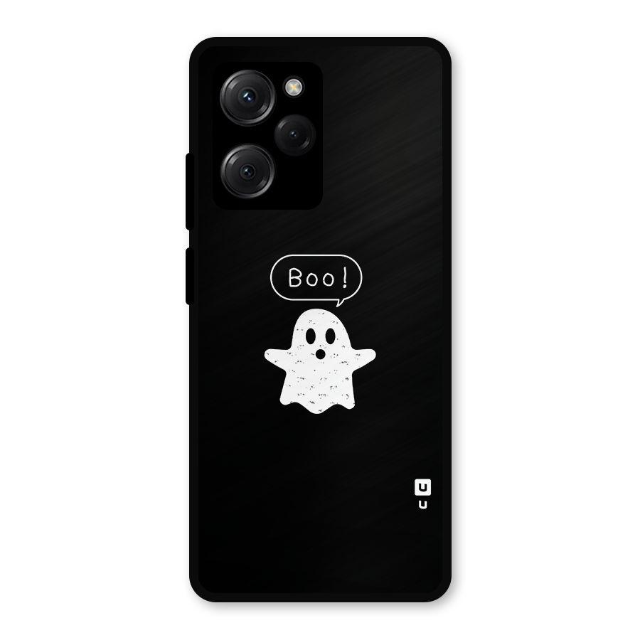 Boo Cute Ghost Metal Back Case for Poco X5 Pro