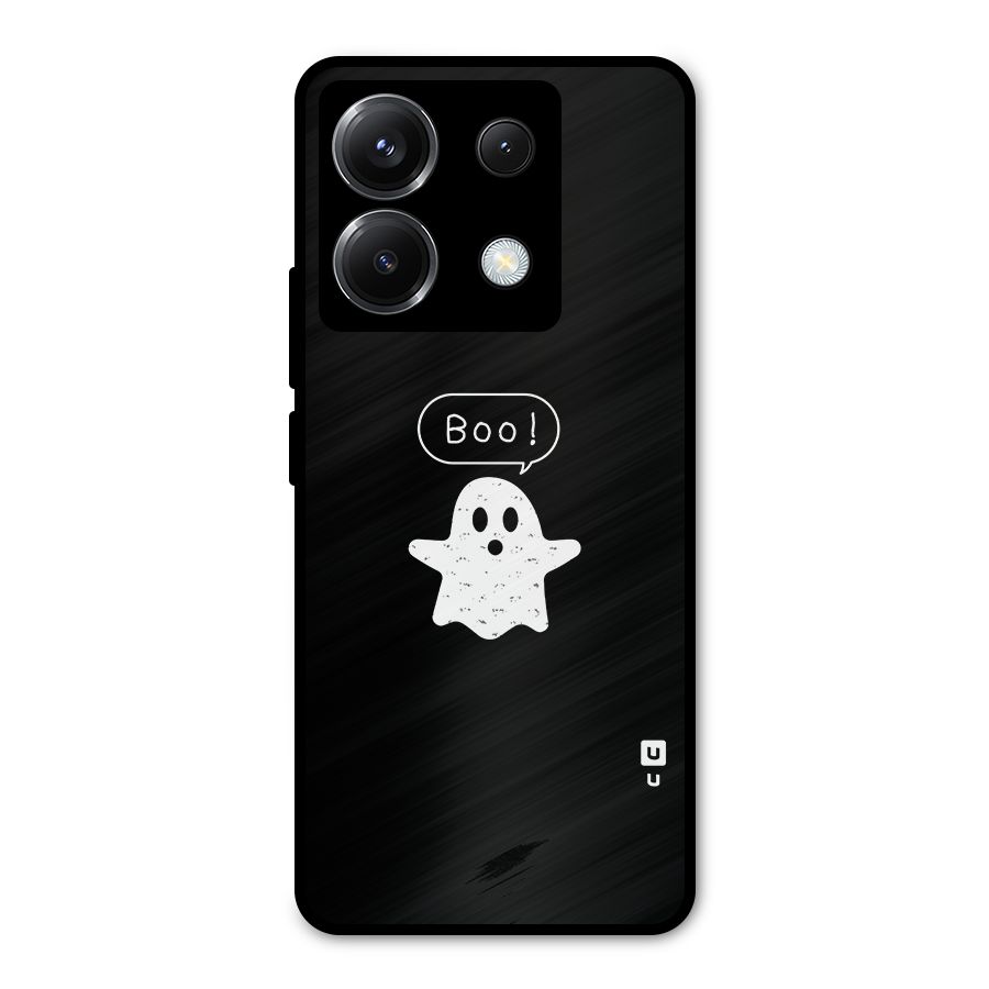Boo Cute Ghost Metal Back Case for Poco X6