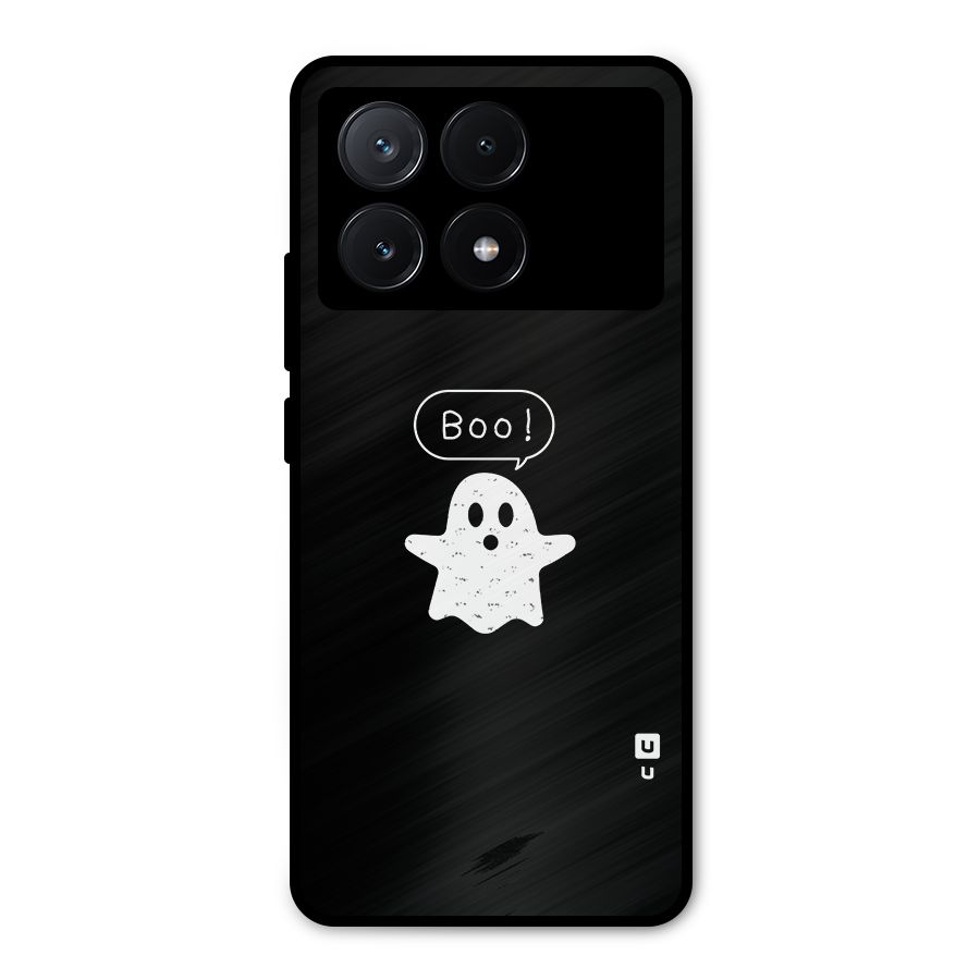 Boo Cute Ghost Metal Back Case for Poco X6 Pro