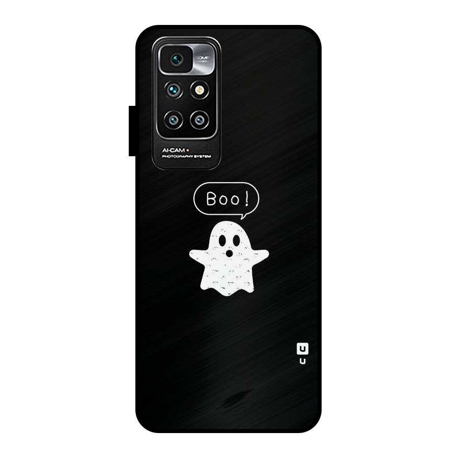 Boo Cute Ghost Metal Back Case for Redmi 10 Prime