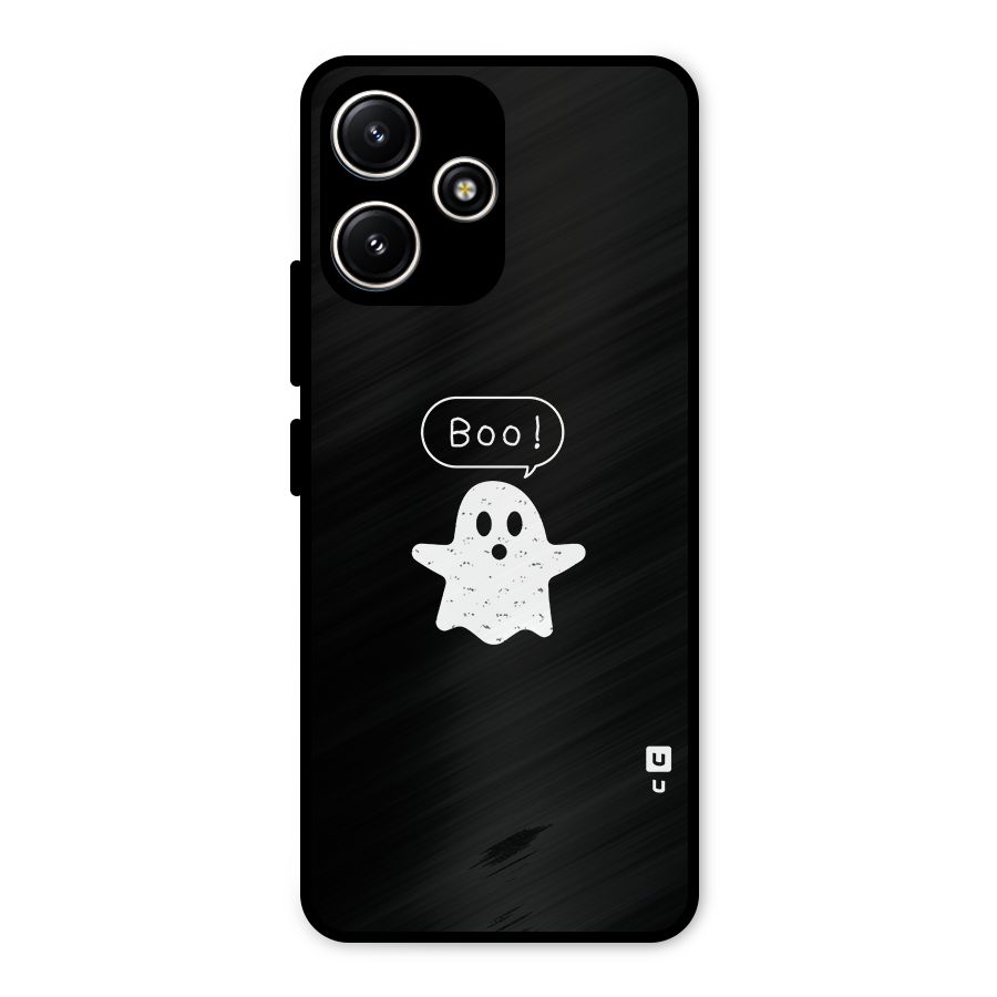 Boo Cute Ghost Metal Back Case for Redmi 12 5G