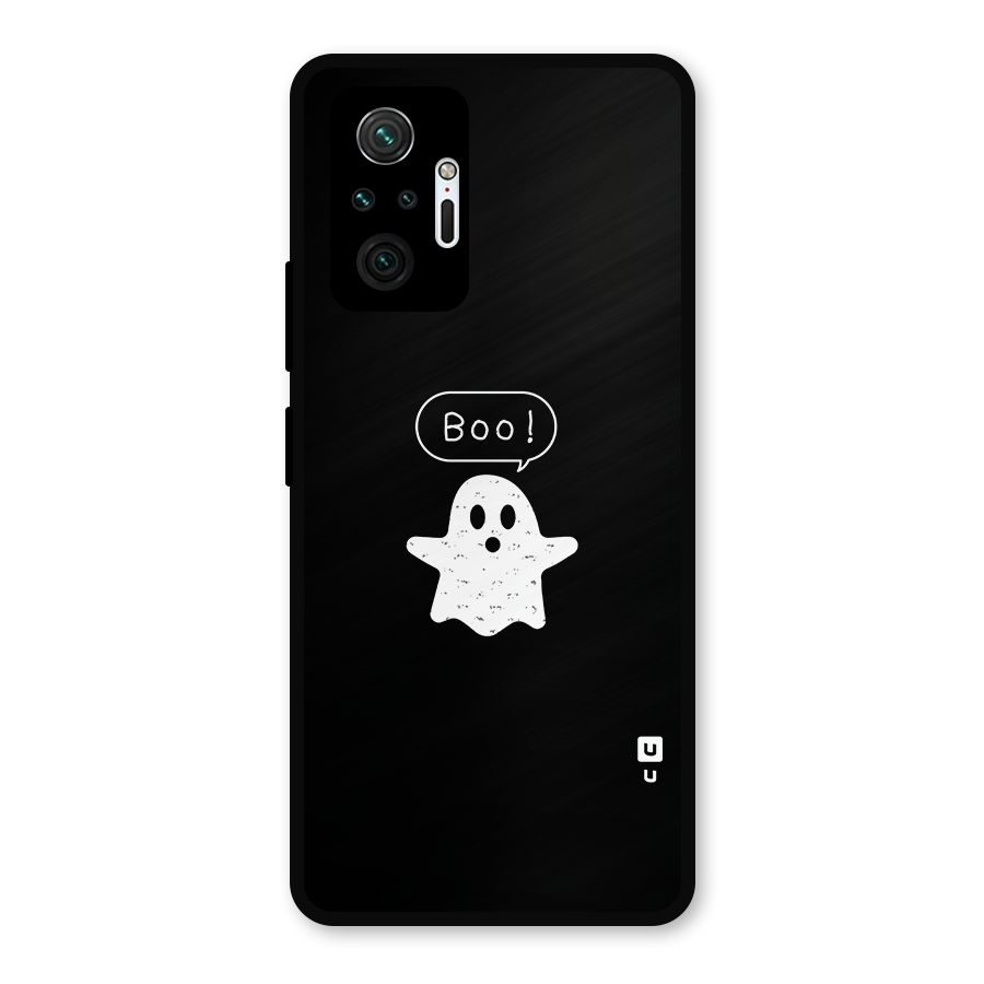 Boo Cute Ghost Metal Back Case for Redmi Note 10 Pro