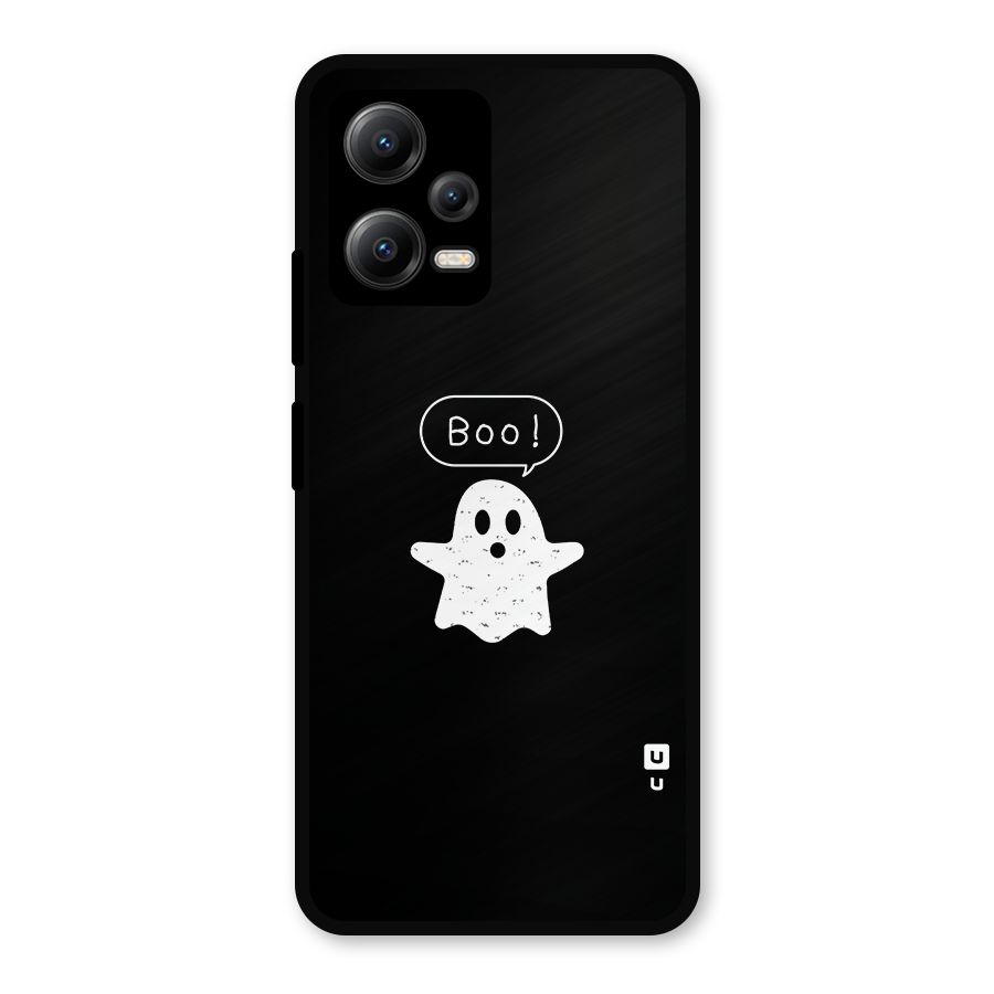 Boo Cute Ghost Metal Back Case for Redmi Note 12 5G