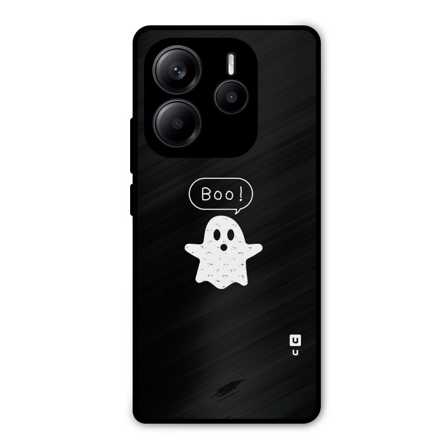 Boo Cute Ghost Metal Back Case for Redmi Note 14 5G