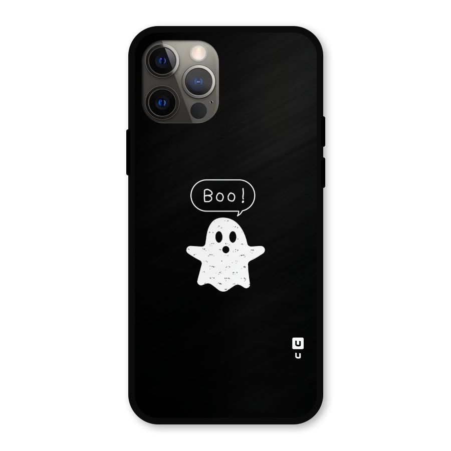 Boo Cute Ghost Metal Back Case for iPhone 12 Pro