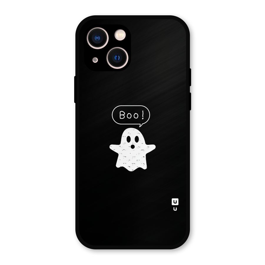 Boo Cute Ghost Metal Back Case for iPhone 13