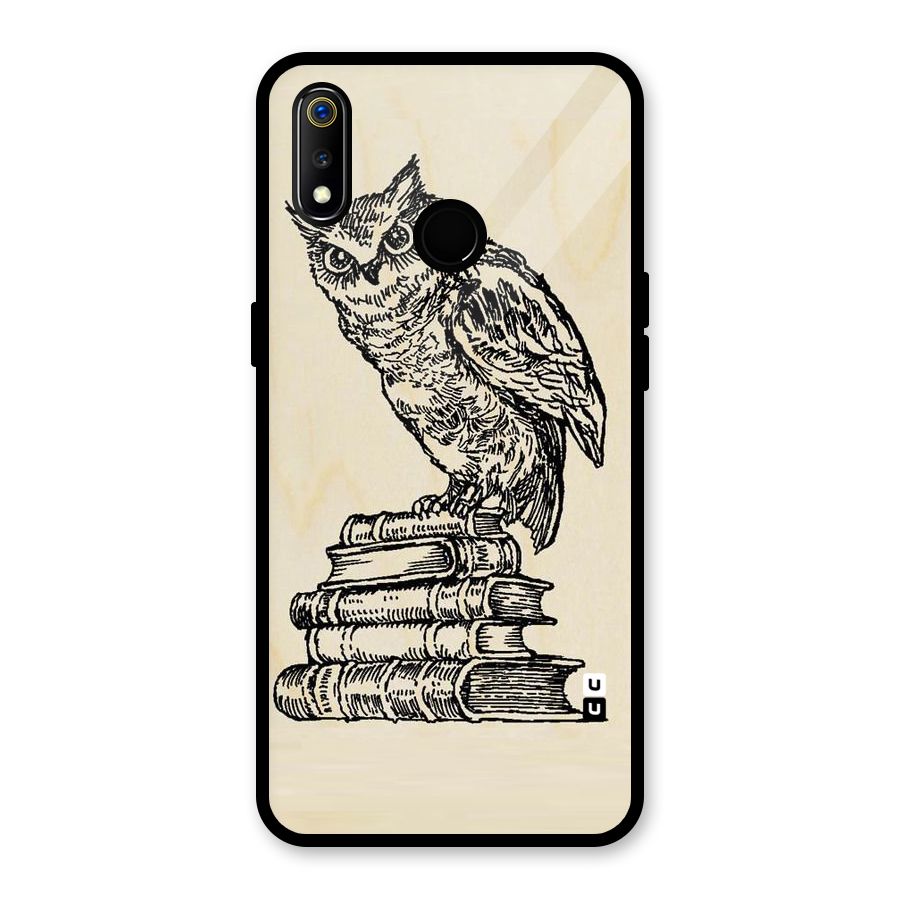 Book Owl Glass Back Case for Realme 3i