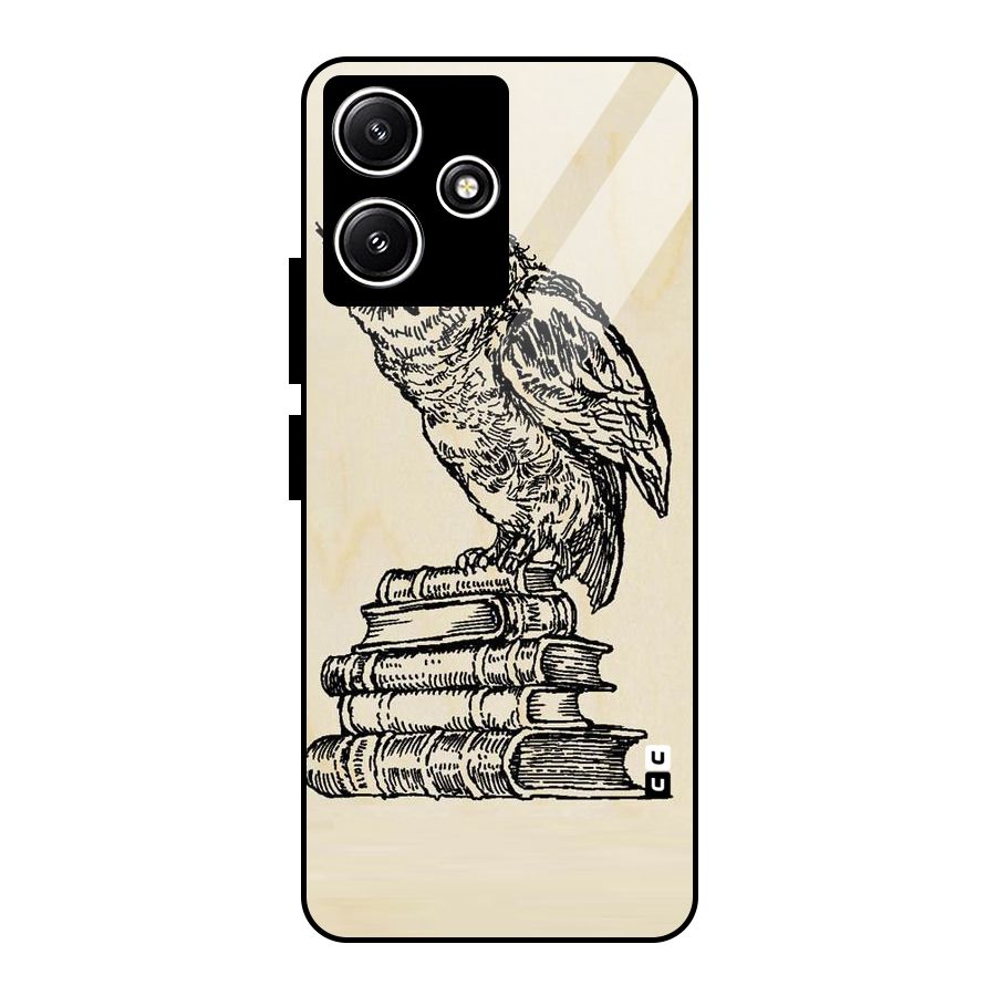Book Owl Glass Back Case for Redmi 12 5G