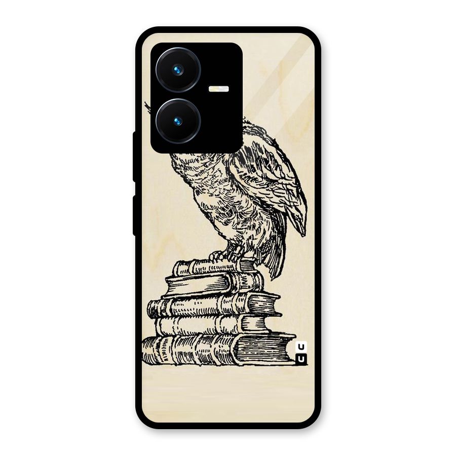 Book Owl Glass Back Case for Vivo Y22s
