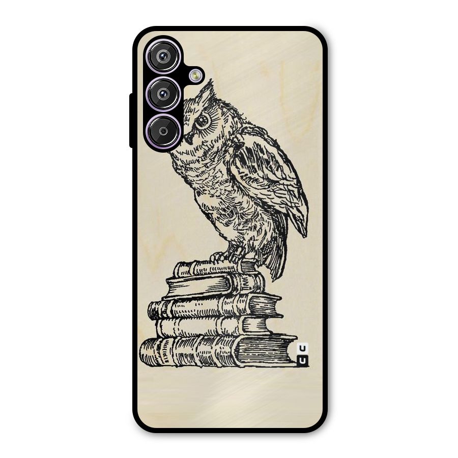Book Owl Metal Back Case for Galaxy F15