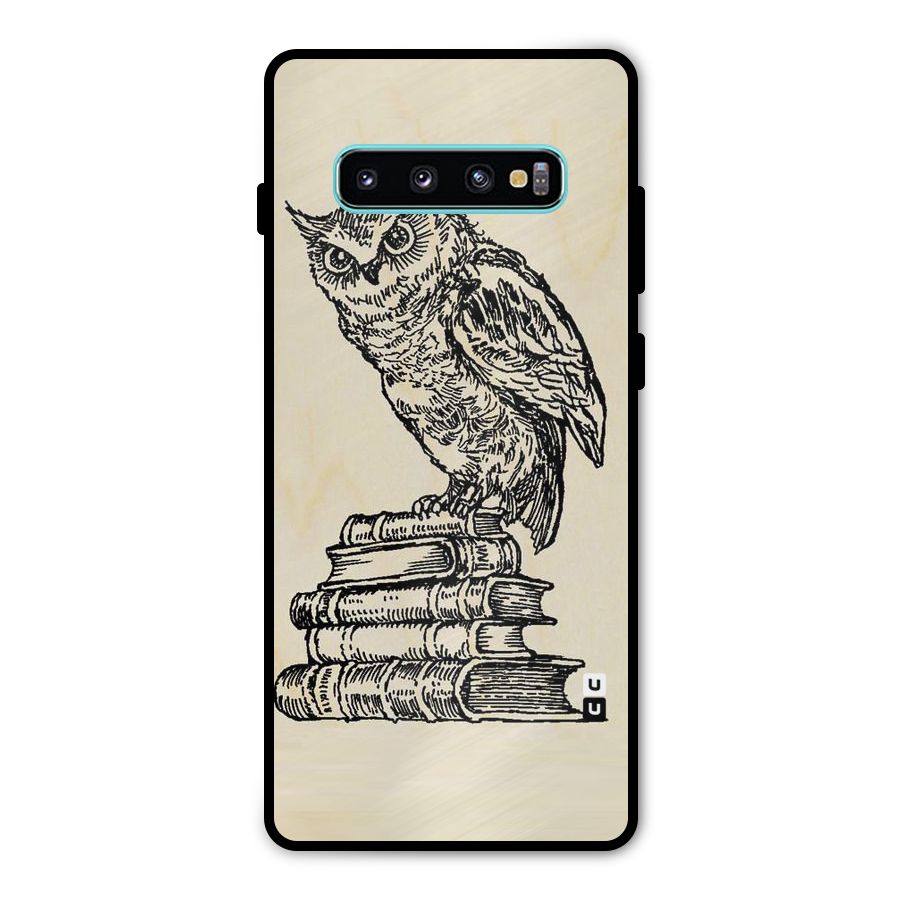 Book Owl Metal Back Case for Galaxy S10 Plus
