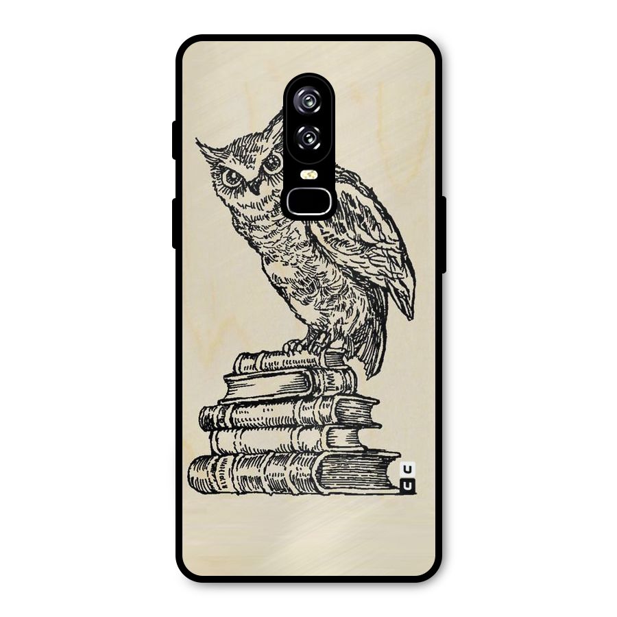 Book Owl Metal Back Case for OnePlus 6