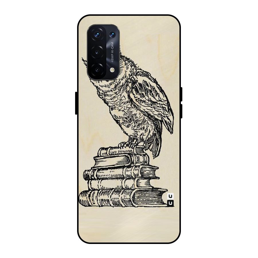 Book Owl Metal Back Case for Oppo A74 5G