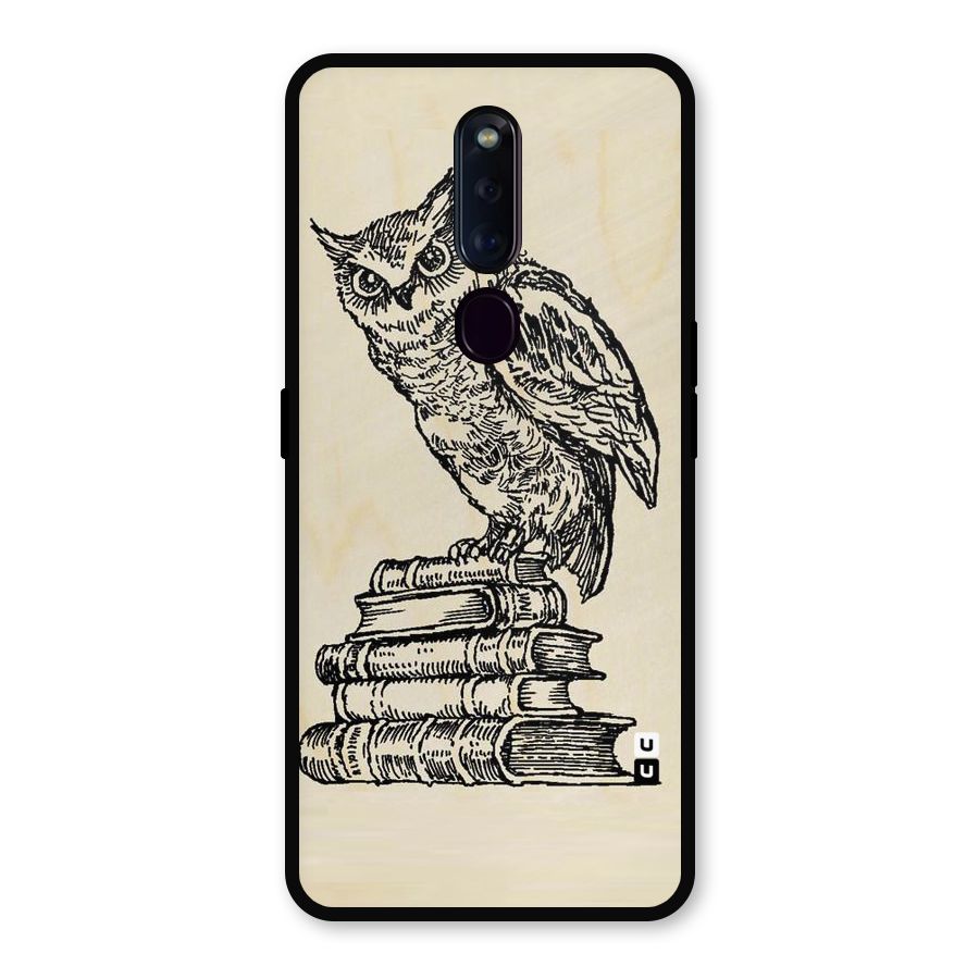 Book Owl Metal Back Case for Oppo F11 Pro