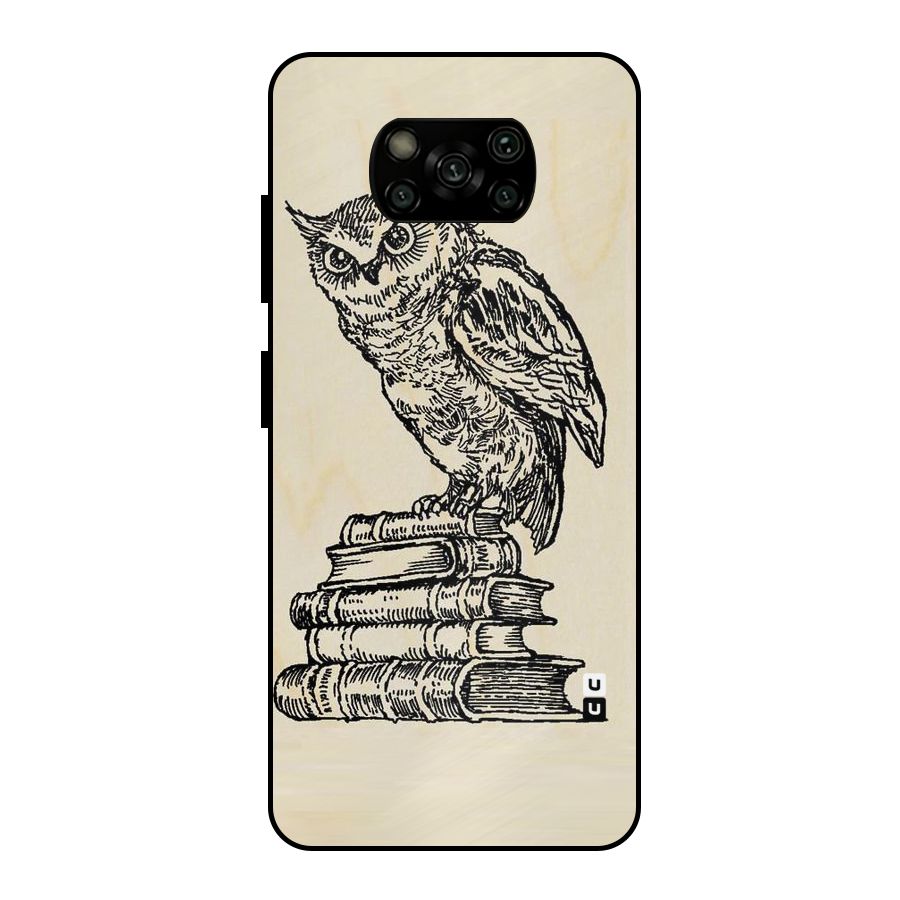 Book Owl Metal Back Case for Poco X3